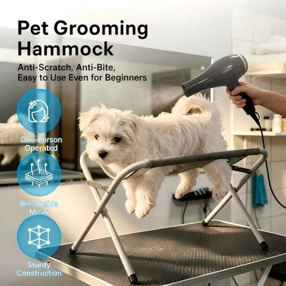 New Foldable Pet Bathing Stand – Cat & Dog Bath Hammock, Anti-Movement & Scratch-Resistant, Medicine Administering Bathing Rack, Must-Have Device