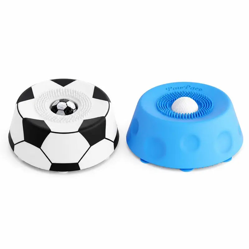 Pawpace Silicone Slow Feed Dog Bowl - 250ml Capacity, No-Mess Design with Ball, Includes Spatula and 8 Suction Cups, Enhances Mental Stimulation for Food and Liquid Feeding