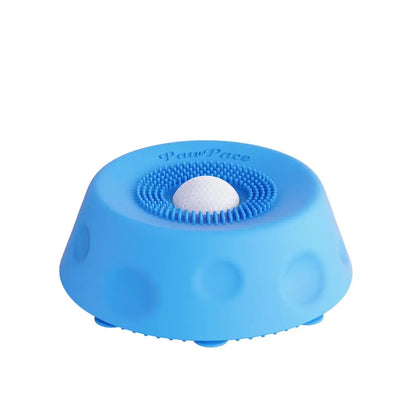 Pawpace Silicone Slow Feed Dog Bowl - 250ml Capacity, No-Mess Design with Ball, Includes Spatula and 8 Suction Cups, Enhances Mental Stimulation for Food and Liquid Feeding