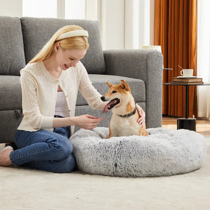 Sweetcrispy Large Orthopedic Memory Foam Sofa Bed for Dogs - 3-Sided Bolsters, Waterproof Fleece Detachable Cover, Non-Slip Base, Joint Relief, Extra Neck & Head Support, 20.0" L x 24.0" W x 8.0" H
