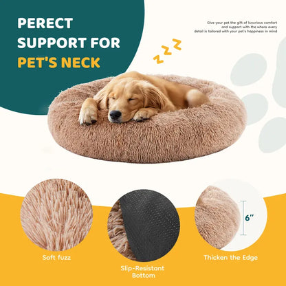 Sweetcrispy Large Orthopedic Memory Foam Sofa Bed for Dogs - 3-Sided Bolsters, Waterproof Fleece Detachable Cover, Non-Slip Base, Joint Relief, Extra Neck & Head Support, 20.0" L x 24.0" W x 8.0" H