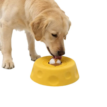 Pawpace Silicone Slow Feed Dog Bowl - 250ml Capacity, No-Mess Design with Ball, Includes Spatula and 8 Suction Cups, Enhances Mental Stimulation for Food and Liquid Feeding