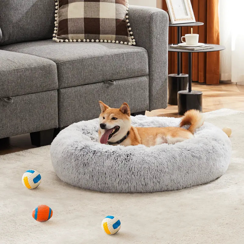 Sweetcrispy Large Orthopedic Memory Foam Sofa Bed for Dogs - 3-Sided Bolsters, Waterproof Fleece Detachable Cover, Non-Slip Base, Joint Relief, Extra Neck & Head Support, 20.0" L x 24.0" W x 8.0" H